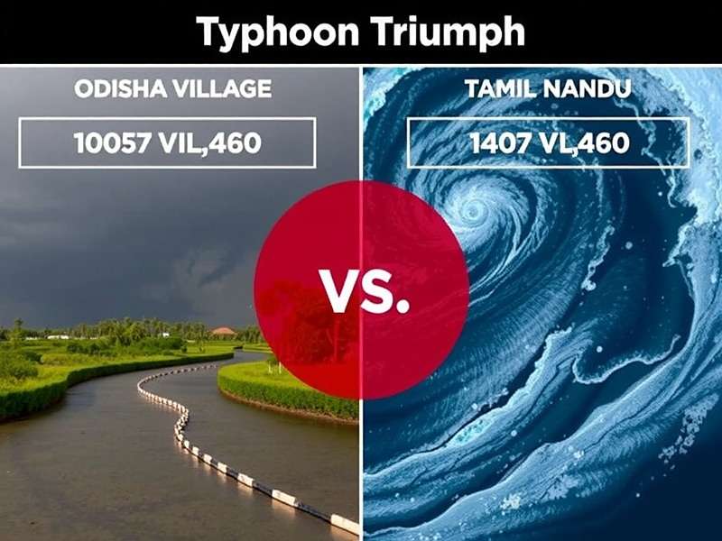 Typhoon Triumph Regional Variations Typhoon Triumph Regional Levels comparison: Odisha village vs Gujarat salt pan vs Tamil Nadu delta